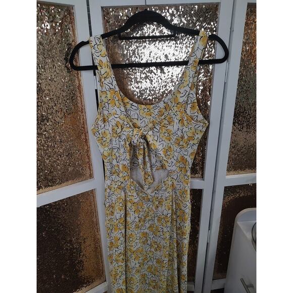 Pact Yellow Floral Midi Dress - Picture 9 of 15